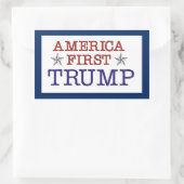 Amerika First Trump Rechthoekige Sticker (Tas)