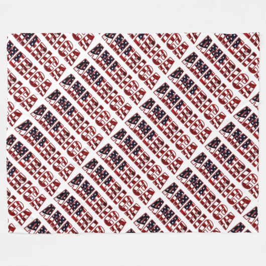 Amerika Fleece Deken (Voorkant (Horizontaal))