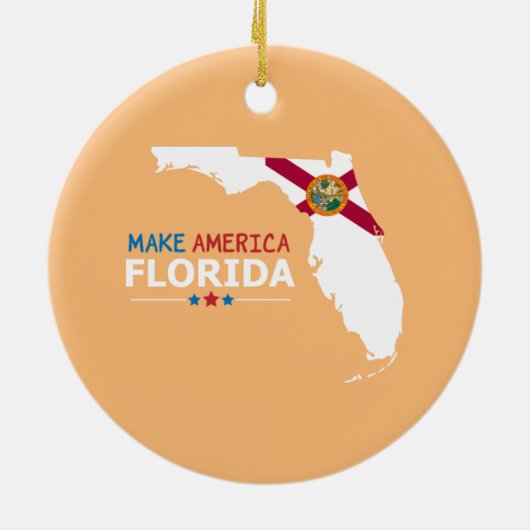 Amerika Florida Keramisch Ornament (Achterkant)