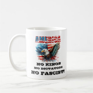 AMERIKA GEEN KONINGEN GEEN DICTATORS GEEN FASCIST! KOFFIEMOK