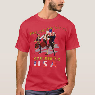 Amerika Geest van 76 God Zegen de VS T-shirt