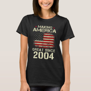 Amerika geweldig maken sinds 2004 18e geboorte t-shirt