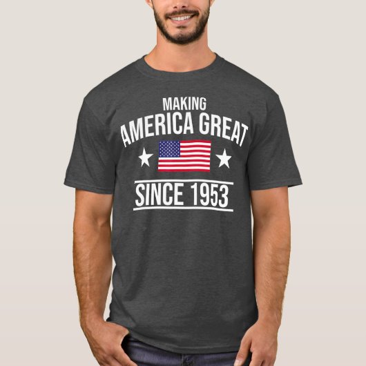 Amerika geweldig sinds 1953 t-shirt (Voorkant)