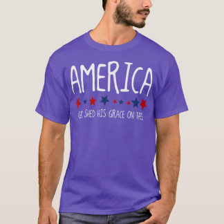 Amerika God schonk zijn genade op het T-shirt van