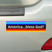 Amerika...God zegene? (neen www) Bumpersticker (Op auto)