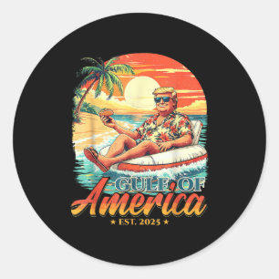 Amerika Golf Trump 2024 Retro Beach Verenigde Stat Ronde Sticker
