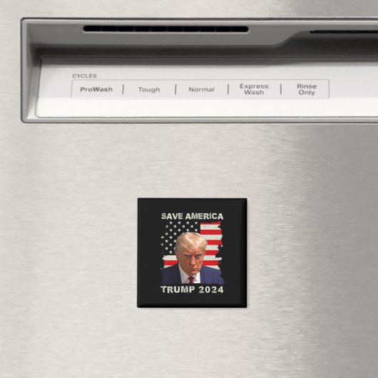 Amerika Gratis Trump Mok Shot 2024 Amerikaanse vla Magneet (Insitu (Vaatwasser))