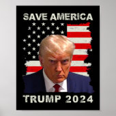 Amerika Gratis Trump Mok Shot 2024 Amerikaanse vla Poster (Voorkant)