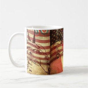 Amerika, grijze achtergrond koffiemok