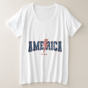 Amerika grote maat t-shirt