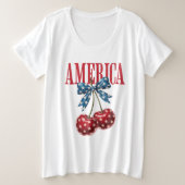 Amerika Grote Maat T-shirt (Design voorkant)