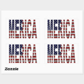 "AMERIKA - Grunge USA Vlag Rechthoekige Sticker (Vel)
