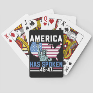 Amerika heeft 45 47 Trump President gesproken Pokerkaarten
