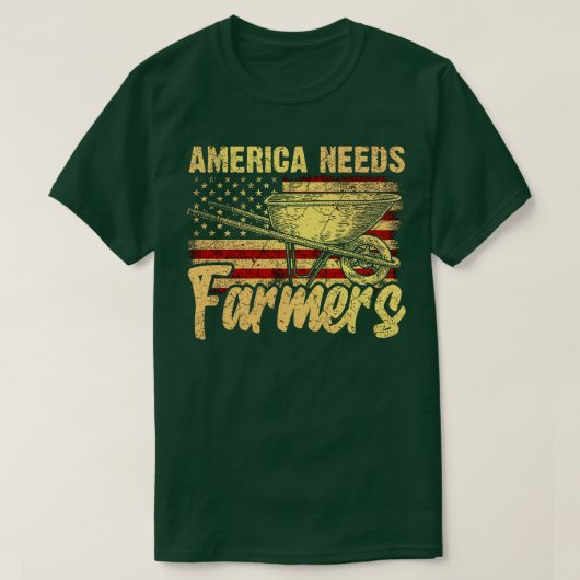 Amerika heeft boeren nodig t-shirt (Design voorkant)