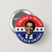Amerika heeft Button Barack Obama nodig (Voorkant /achterkant)