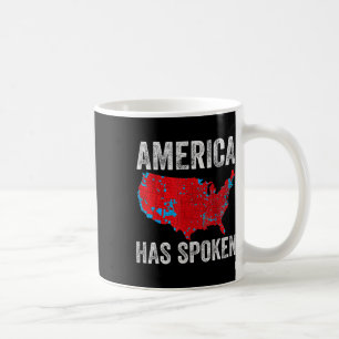 Amerika heeft de verkiezingskaart van 2024 gesprok koffiemok