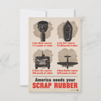 Amerika heeft jouw schroot Rubber WWII Poster nodi Kaart