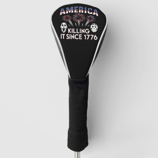 Amerika het doden sinds 1776 Patriottische Horror  Golfheadcover (Voorkant)