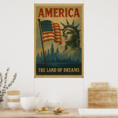 Amerika – Het land van dromen, Poster (Keuken)
