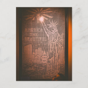 Amerika het Mooi Gebreide Kunstwerk Herdenking Briefkaart