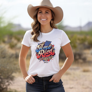 Amerika het mooie Retro Font T-shirt