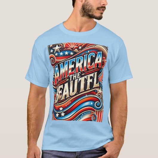 Amerika het mooie t-shirt (Voorkant)