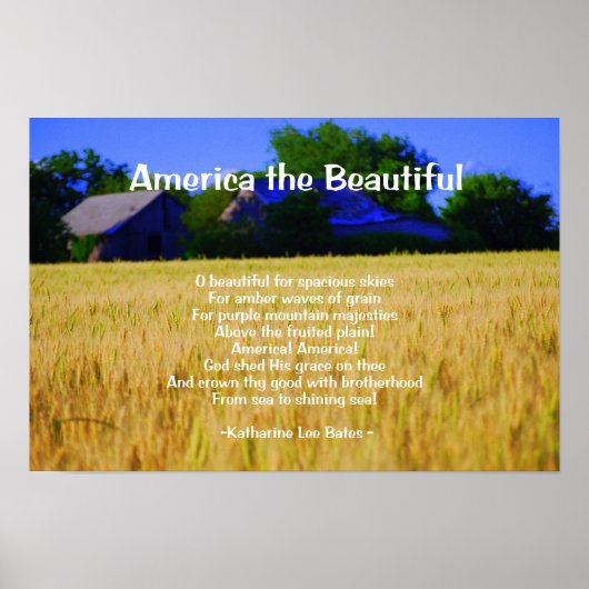 Amerika het Prachtige Print (Voorkant)