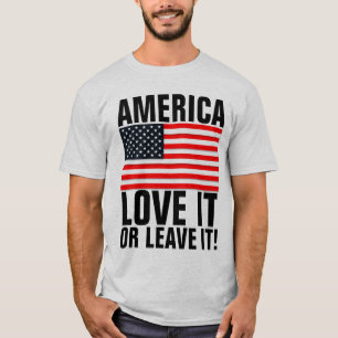 AMERIKA HOEFT ERVAN OF VERLAAT HET! Patriottische  T-shirt