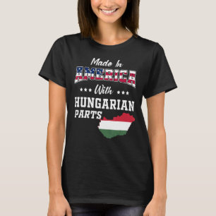 Amerika Hongaarse Onderdelen Hongarije Kaart USA F T-shirt