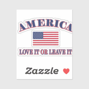 Amerika: hou ervan of verlaat het sticker