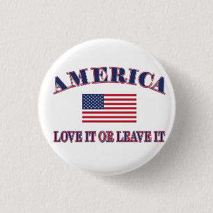 Amerika: hou het of verlaat het ronde button 3,2 cm