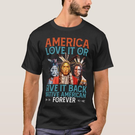 Amerika houdt ervan of geeft het terug in Amerika T-shirt (Voorkant)