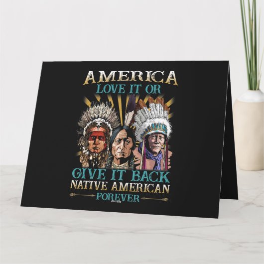 Amerika houdt ervan of geeft het terug inheemse Am Kaart (Achterkant)
