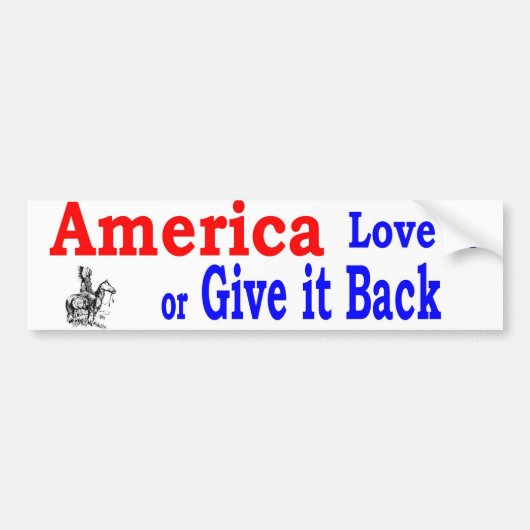 amerika houdt van of geeft terug bumpersticker (Voorkant)