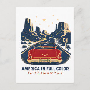 Amerika in Kleur Postkaart