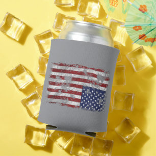 Amerika in nood - Omgekeerde vlag Blikjeskoeler
