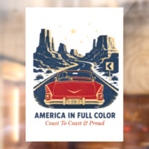 Amerika in volle kleur venster cling