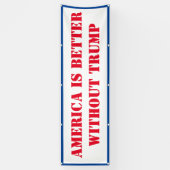 Amerika is beter zonder Trump Spandoek (Verticaal)