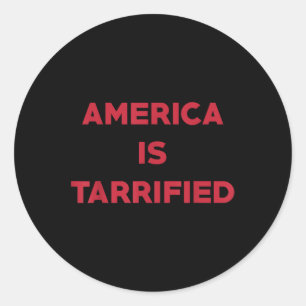 Amerika is doodsbang voor grappig politiek ronde sticker