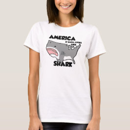 Amerika is een Shark (andere stijlen nu beschikbaa T-shirt