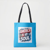 Amerika is mijn ziel Canvas tas - Patriotic Graphi (Voorkant)
