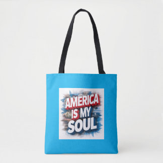 Amerika is mijn ziel Canvas tas - Patriotic Graphi