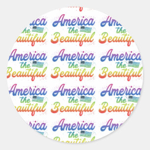 Amerika is mooi ronde sticker