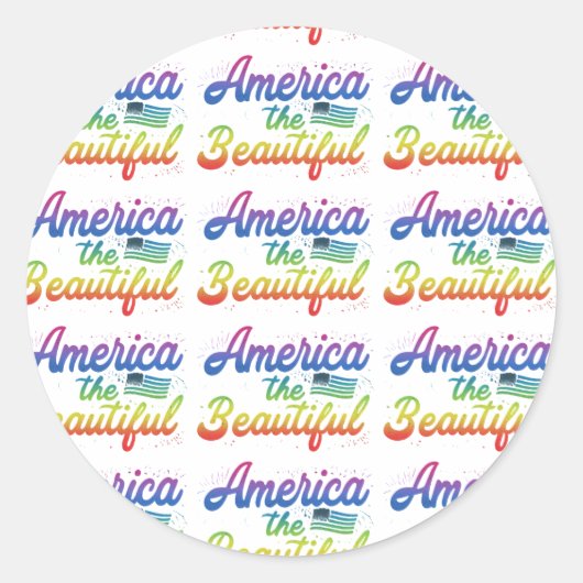 Amerika is mooi ronde sticker (Voorkant)