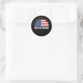 Amerika is niet jullie koninkrijk – rebellie ronde sticker (Tas)