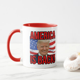 Amerika is terug Donald Trump Amerikaanse vlag SOT Mok