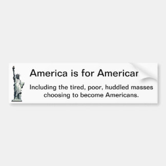 Amerika is voor Amerikanen - Vrijheidsbeeld Bumpersticker