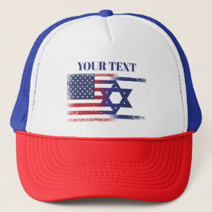 Amerika Israël Vlag Trucker Pet
