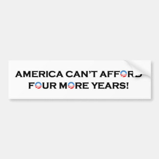 Amerika kan zich niet nog vier jaar van Obama vero Bumpersticker