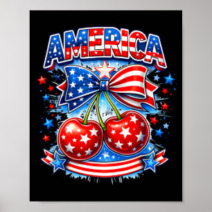 Amerika kersen boog sterren strepen usa 4 juli poster